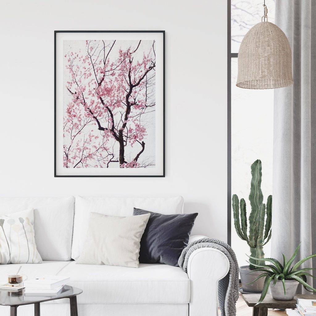 Japanese Printable Flower Tree Artwork Cherry Blossom Art | Etsy