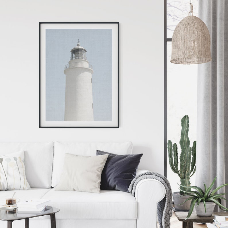 Lighthouse Photography Wall Art Print Coastal Nautical Beach Home Decor Large Printable Poster Digital Download Colour Photo image 5