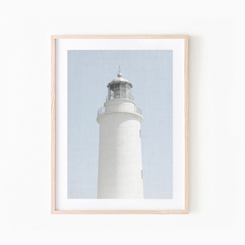 Lighthouse Photography Wall Art Print Coastal Nautical Beach Home Decor Large Printable Poster Digital Download Colour Photo image 1