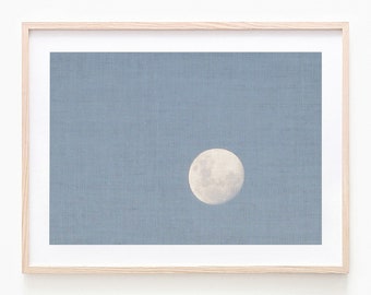 Full Moon Instant Download - Print Above Bed - Good Night Artwork - Full Moon Digital Print - Scandinavian Home Decor - Print for Bedroom