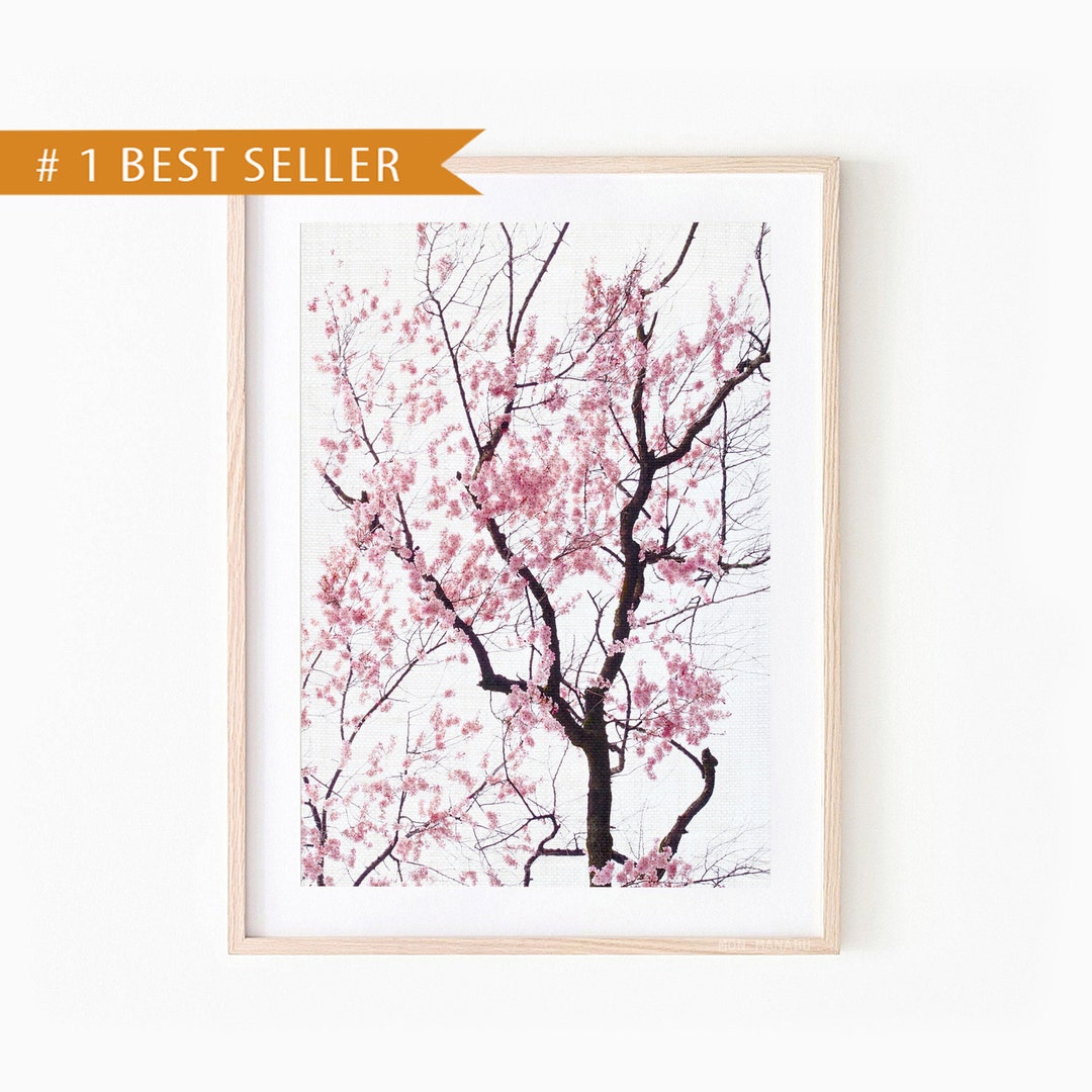 Japanese Printable Flower Tree Artwork Cherry Blossom Art Digital ...