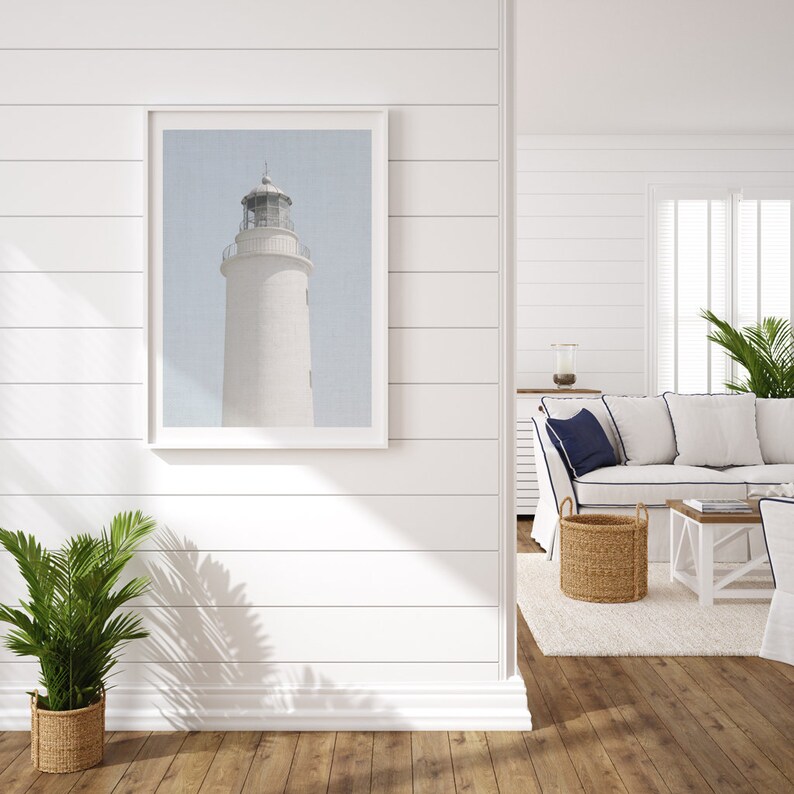 Lighthouse Photography Wall Art Print Coastal Nautical Beach Home Decor Large Printable Poster Digital Download Colour Photo image 3