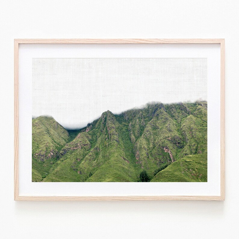 Paysage Wall Art Nature Country Art Green Mountain Photo New Home Printable Peru Trip Wall Art Paysage Digital Download Print image 1