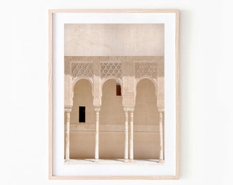 Spanish Architecture Digital Download  - Moroccan Instant Print - Morocco Architecture Wall Art - Home Decor Arab Printable -Alhambra Photo