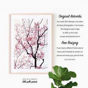 Japanese Printable Flower Tree Artwork Cherry Blossom Art Digital ...