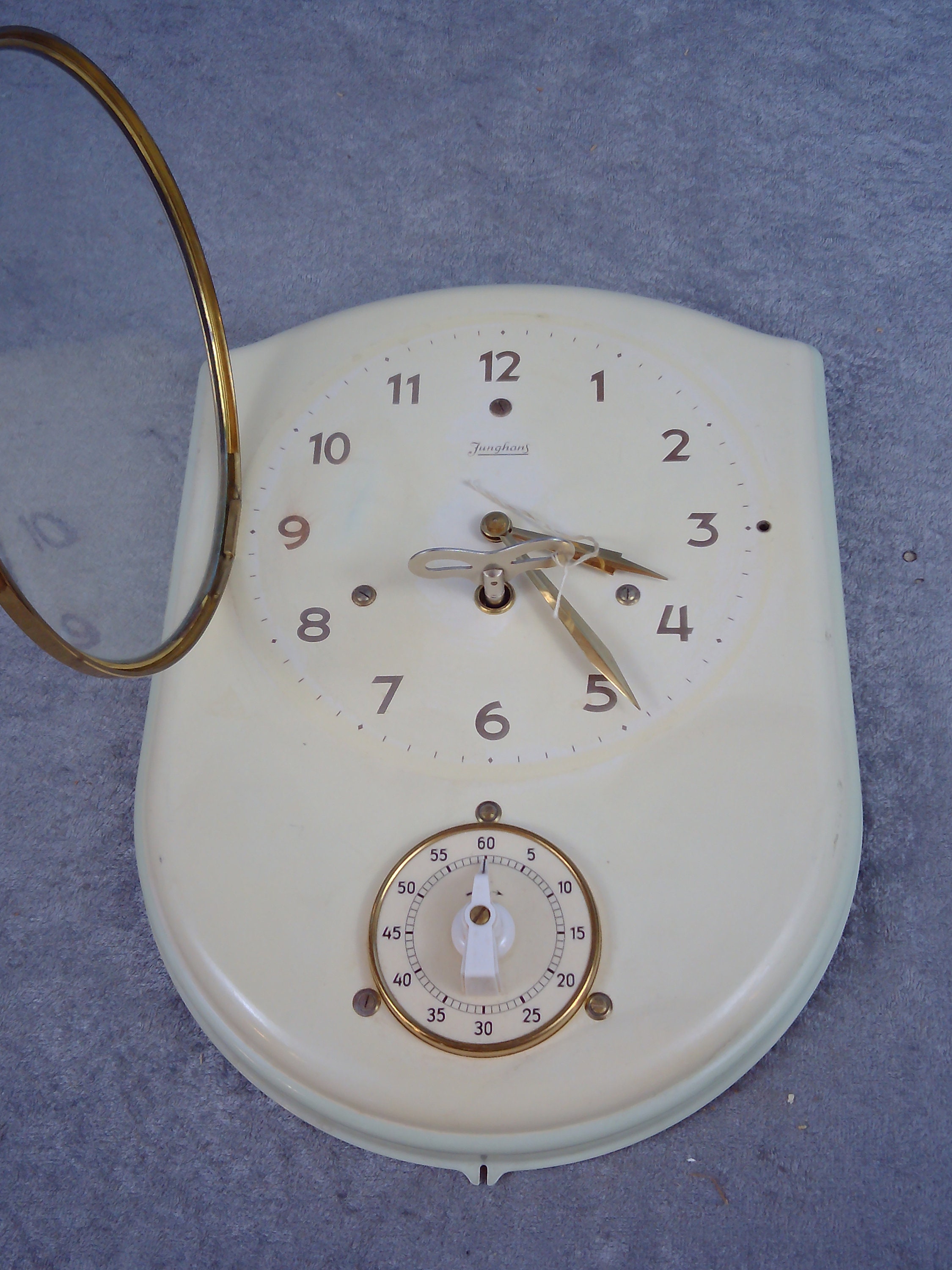 Junghans kitchen clock with built in timer. 1950's Etsy