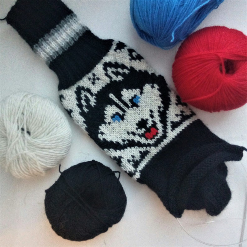 Husky Dog Pattern for Knitting Husky Cross Stitch Patterns Etsy