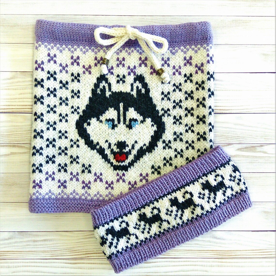 Husky Dog Pattern for Knitting Husky Cross Stitch Patterns Etsy