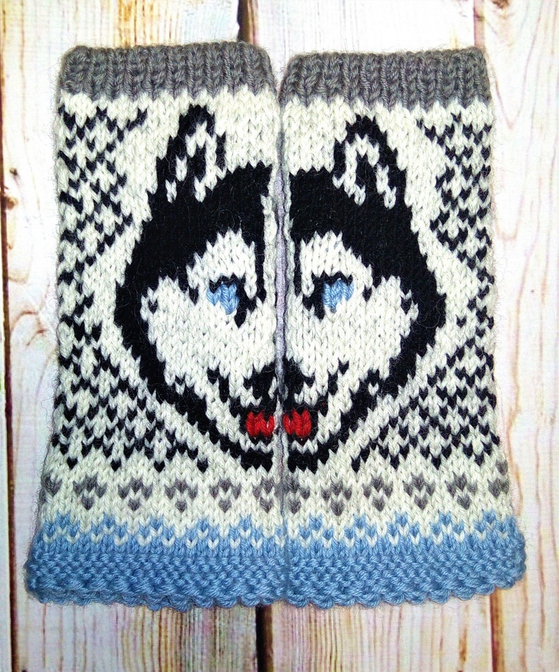 Husky Dog Pattern for Knitting Husky Cross Stitch Patterns Etsy