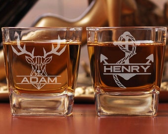 Whiskey Glasses Personalized, Monogrammed Whiskey Glasses, Engraved Rocks Glass, Custom Whiskey Glass, Etched Whiskey Glass,Bourbon Glasses