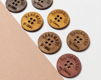 Custom Logo Wooden Tags: Knitting & Handmade Product Labels