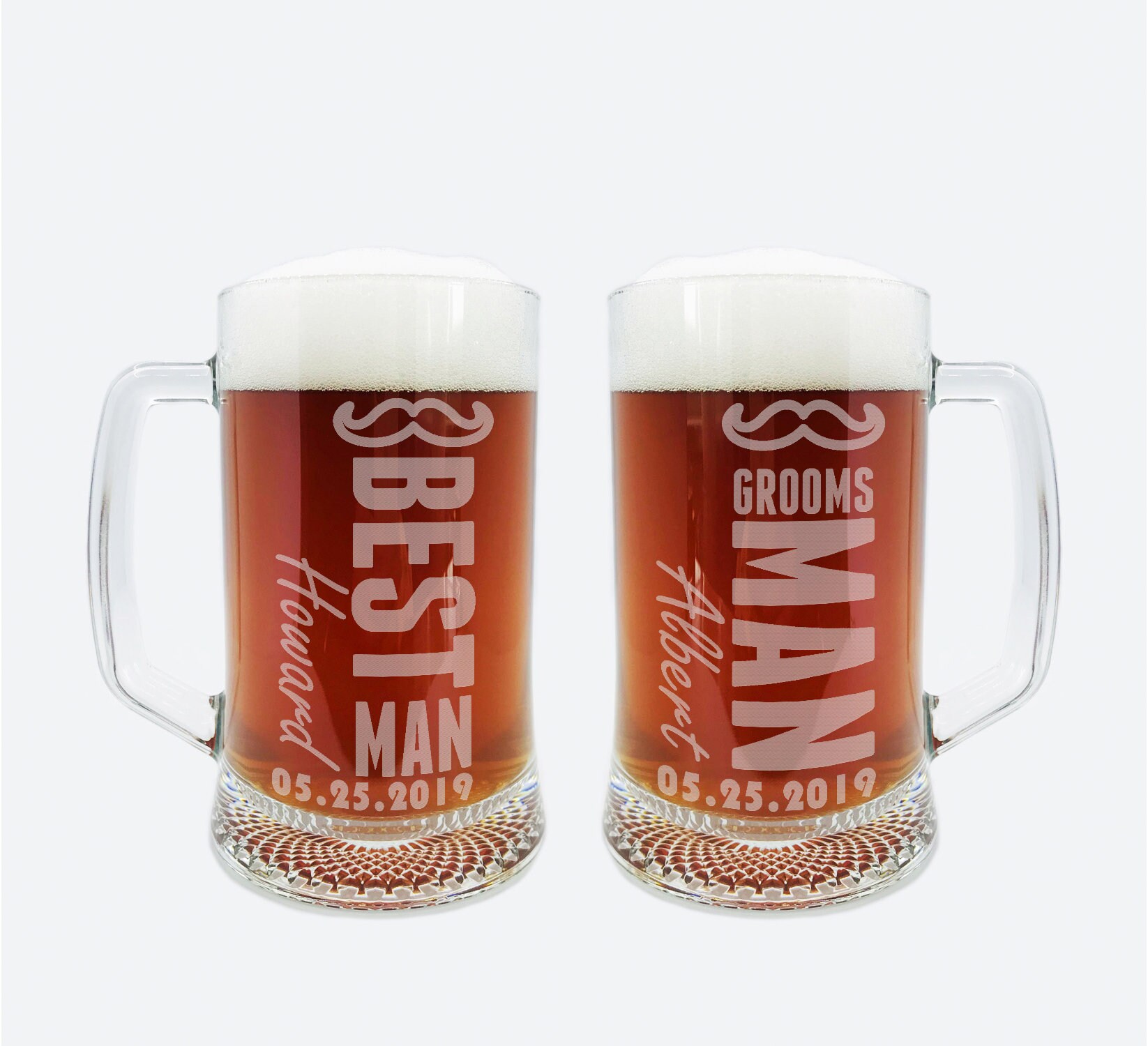 Personalized Groomsmen Beer Mug Wedding Gifts Best Man Beer Etsy