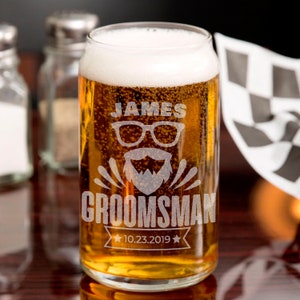 Engraved can glass