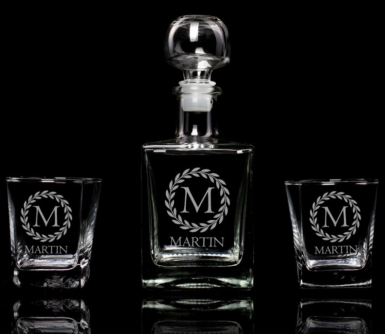 Personalized Whiskey Decanter Set Wedding Gifts for Couple
