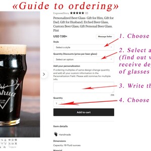 Personalized Beer Glass Gift for Him, Gift for Dad, Gift for Husband ...
