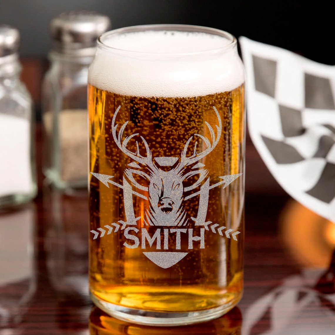 Hunter Beer Can Glass Hunter Gift Beer Mugs Father's Etsy