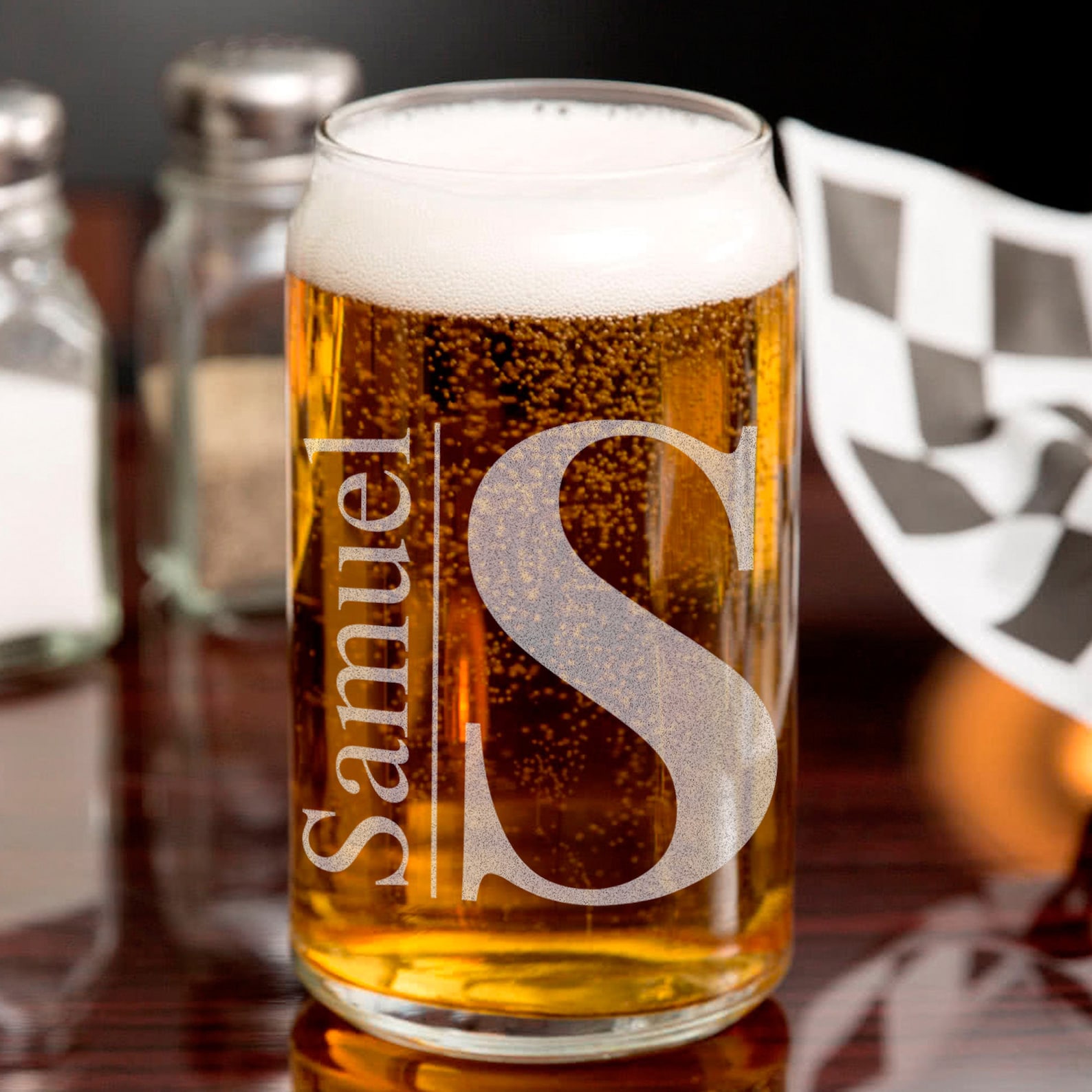 Custom Engraved Beer Glass Monogram Beer Glasses Beer Mugs Etsy