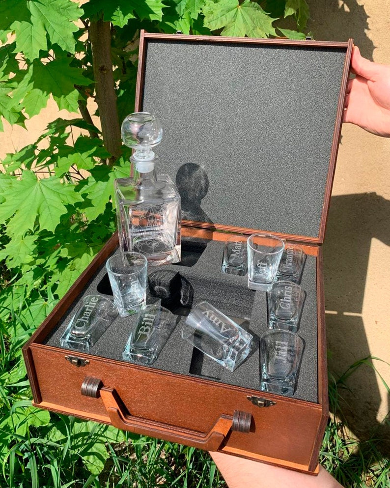 Personalized Tequila Decanter Set Decanter Set With Glasses Etsy