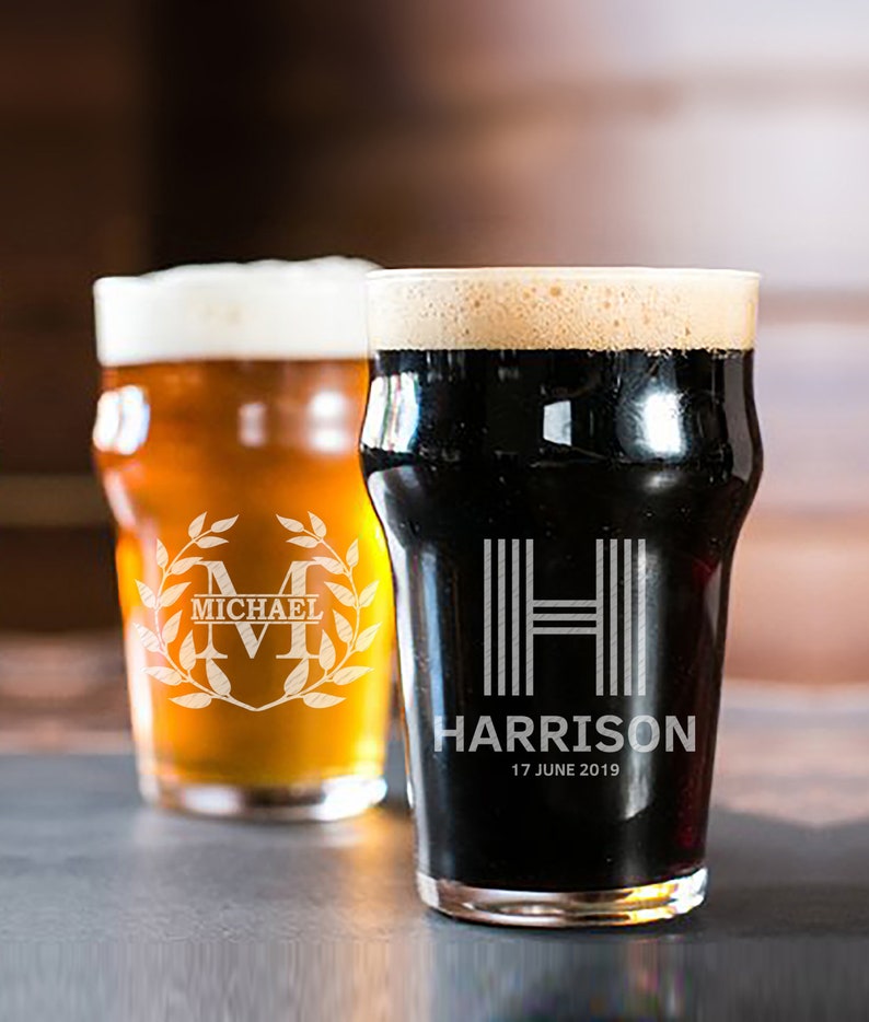 Custom Beer Glasses Personalized Beer Glass Gift for Him Etsy