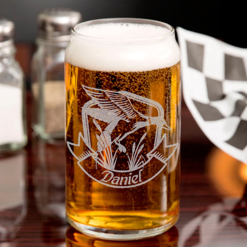 Hunter Beer Can Glass Hunter Gift Beer Mugs Father's Etsy