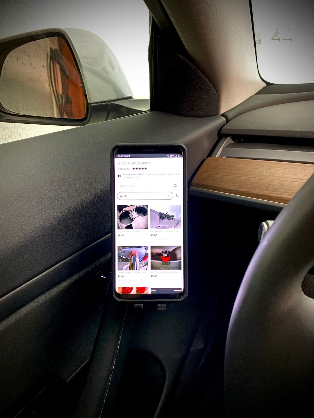 Magsafe phone holder without charging for Tesla