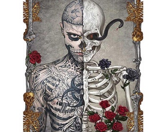DIY Cross Stitch Crystal Mosaic Picture Artwork for Home Wall Decor Gift 40x30cm 5D Diamond Painting Kits for Adults Skull Head Full Drill