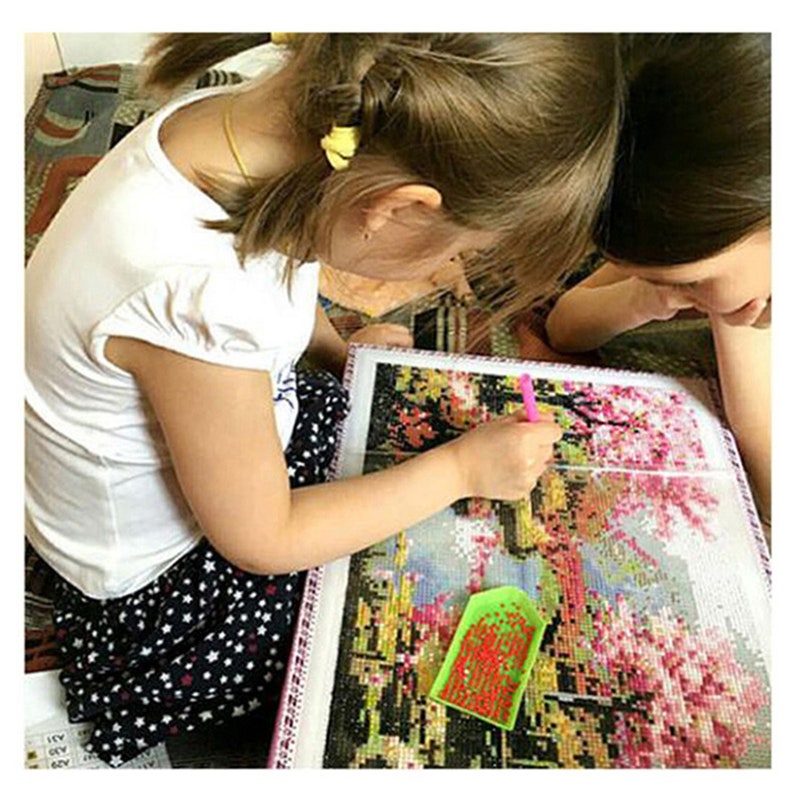5D DIY Diamond Embroidered Cartoon Flower Diamond Cross Stitch Round Square Rhinestone Gift