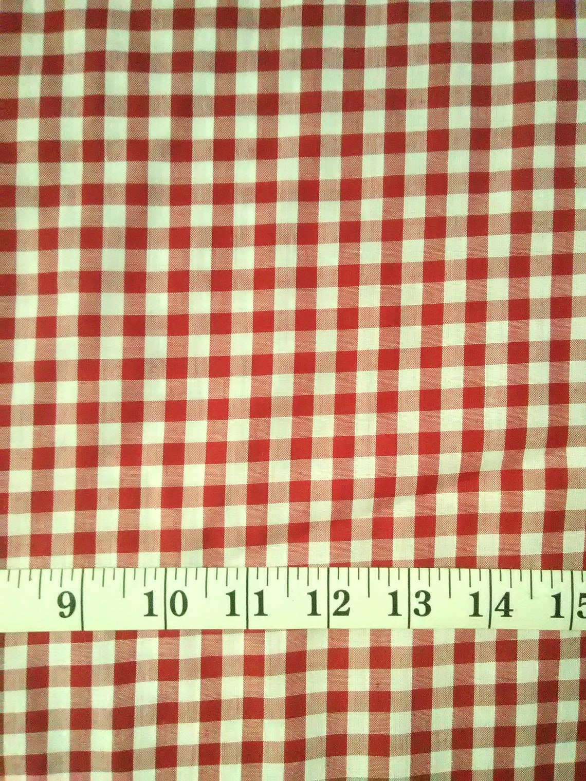 Gingham Cotton Blend Fabric Red White Gingham 60 Wide | Etsy