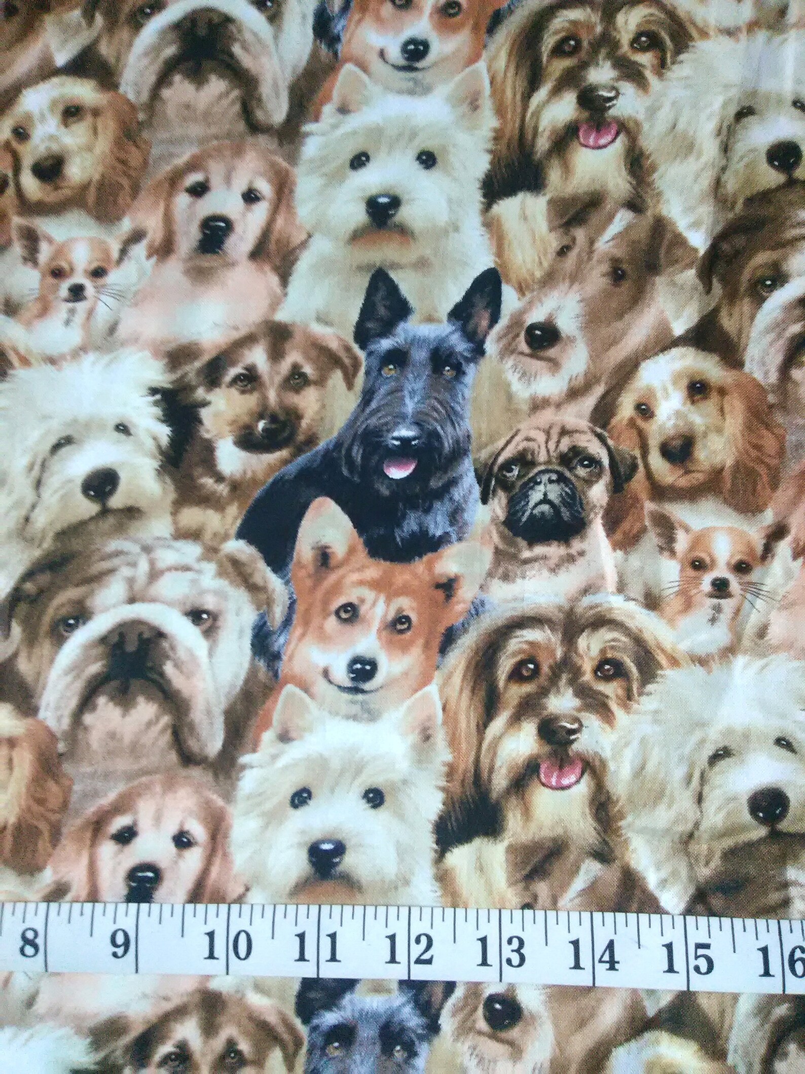 Dogs Cotton Fabric 100 Cotton Fabric Dog Fabric Animal Pet Etsy