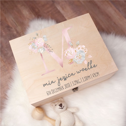 Personalised Baby Gift Keepsake Box Personalised Baby Gifts Etsy