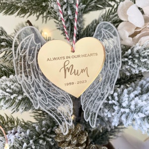 Heaven Tree Ornament | Angel Wings | Tree Decoration | Memorial Ornament | Forever In Our Hearts Ornament