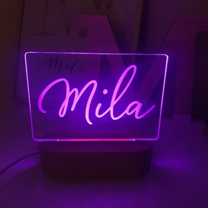 Personalised Colour Night Light | Childrens Night Light | Kids Room Light | Room Light | Personalised Gift | Led Night Light
