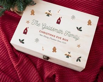 Christmas Eve Box - Christmas Box- Wood Christmas Eve Box - Wooden Box - Christmas