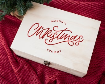 Christmas Eve Box - Christmas Box- Wood Christmas Eve Box - Wooden Box - Christmas