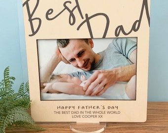 Best Dad Father's Day Photo Frame, Personalised Father's Day Gift,  Gift for Daddy