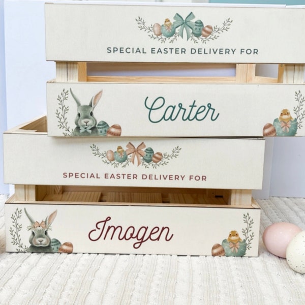 Personalised Easter Crate| Easter Egg Basket  | Easter Gift | Easter