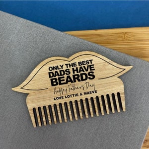 Beard Comb | Personalised Beard Comb | Father's Day Gift | Moustache Comb | Grooming Brush