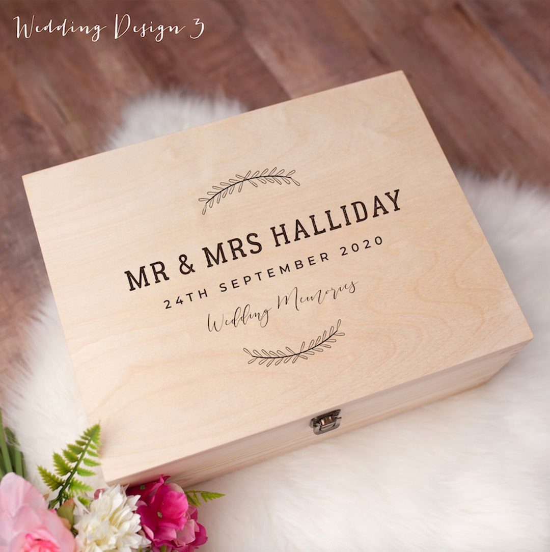 Personalised Wedding Gift Keepsake Box Personalised Engagement Box