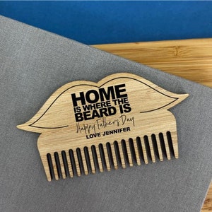 Beard Comb | Personalised Beard Comb | Father's Day Gift | Moustache Comb | Grooming Brush