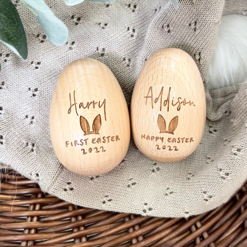 Personalised Musical Egg Shaker Easter Egg Shaker Easter Basket Easter Gift Musical Egg image 3