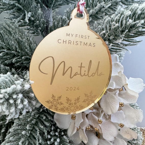 First Christmas Tree Ornament | Snowflake Tree Decoration | My