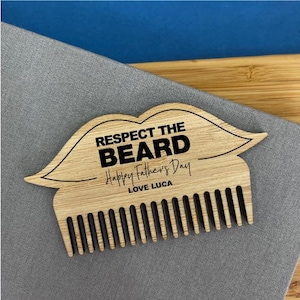 Beard Comb | Personalised Beard Comb | Father's Day Gift | Moustache Comb | Grooming Brush