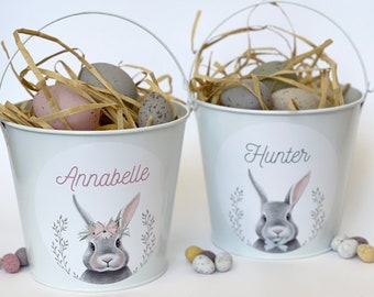 Personalised Easter Bucket | Easter Basket | Egg Hunting | Easter Bunny | Metal Easter Basket