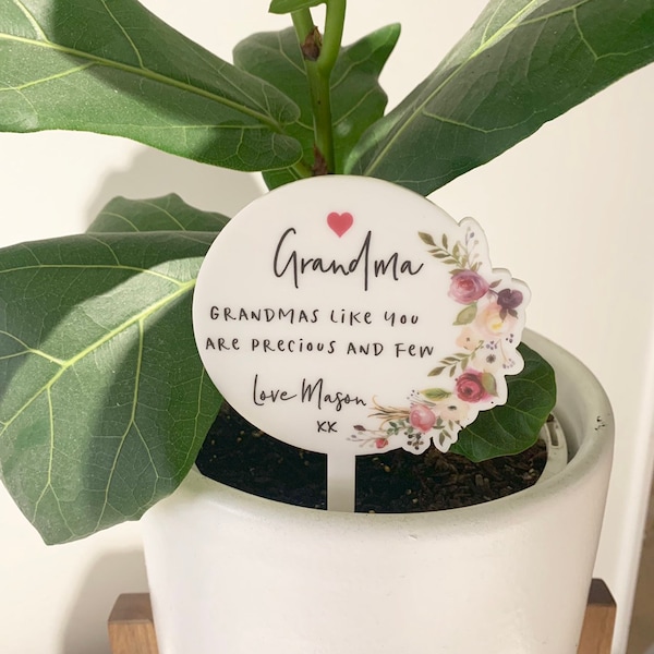 Regalo de las madres regalo personalizado planter palo - Día de la madre presente - palillo de jardinera personalizada - maceta niñera abuelo regalo