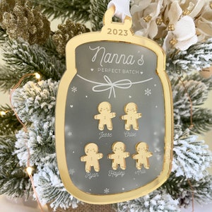 Perfect Batch Tree Ornament | Family Bauble |  Christmas Decoration | Laser Engraved | Mirror | Christmas Tree | Gift for Grandparent