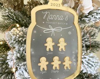 Perfect Batch Tree Ornament | Family Bauble |  Christmas Decoration | Laser Engraved | Mirror | Christmas Tree | Gift for Grandparent