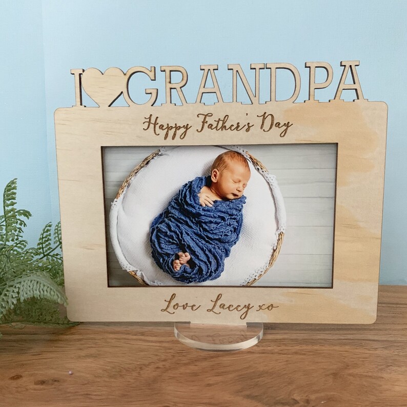 Father's Day Photo Frame Personalised Father's Day Etsy