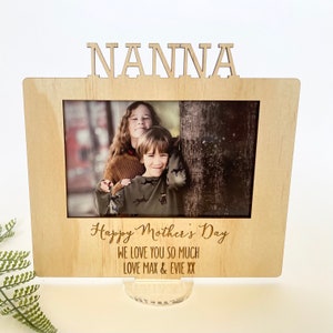 Mothers Day Photo Frame Birthday Photo Frame Gift for Grandparents Wooden Frame