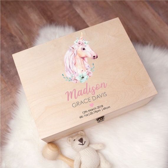 Personalised Baby Gift Keepsake Box Personalised Baby Gifts For Newborn  Personalised Wooden Memory Box Printed Memory Box
