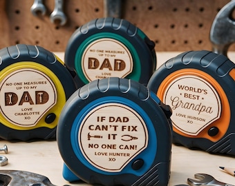Personalised Tape Measure, Personalised Father's Day Gift,  Gift for Daddy, Gift for Grandad